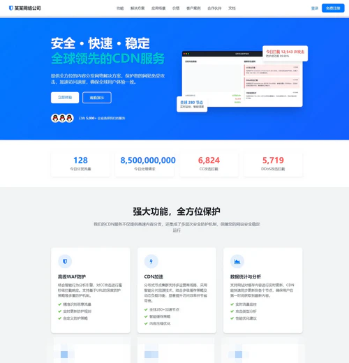 网络科技CDN专业公司网站模板