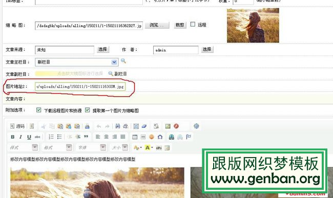 织梦教程:编辑页面添加变量(织梦内容模型自定义字段)
