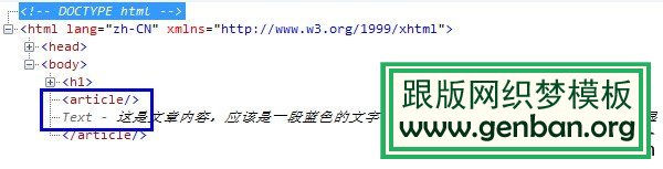 在IE8中,<article>被解释成命名为<article />和</article />两个空的标签元素 如何解决IE6/IE7/IE8浏览器不兼容HTML5新标签的问题-马海祥博客