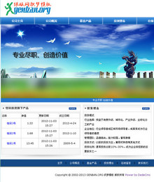 蓝色简洁投资公司网站dedecms模板