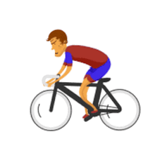 纯css3 2016奥运会小人骑自行车动画特效