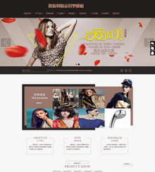 服装展示设计类二合一织梦网站模板