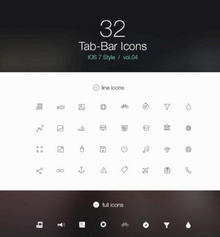 IOS风格线性的功能图标素材下载