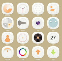 白色简洁的手机软件app图标设计素材