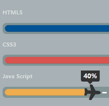 纯css3飞机跑道响应式进度条动画特效