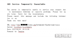 503 Service Temporarily Unavailable 解决方法