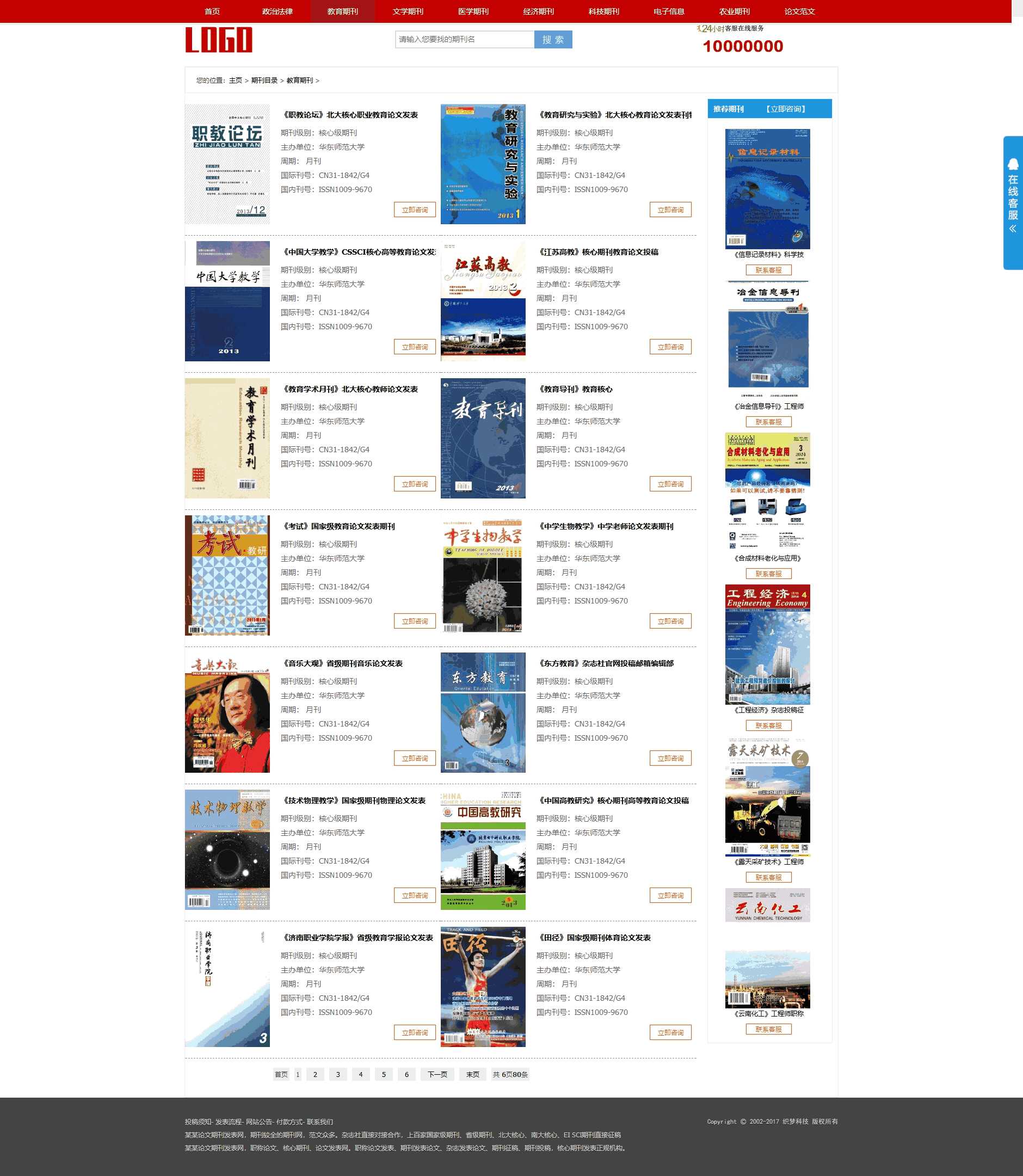 期刊目录