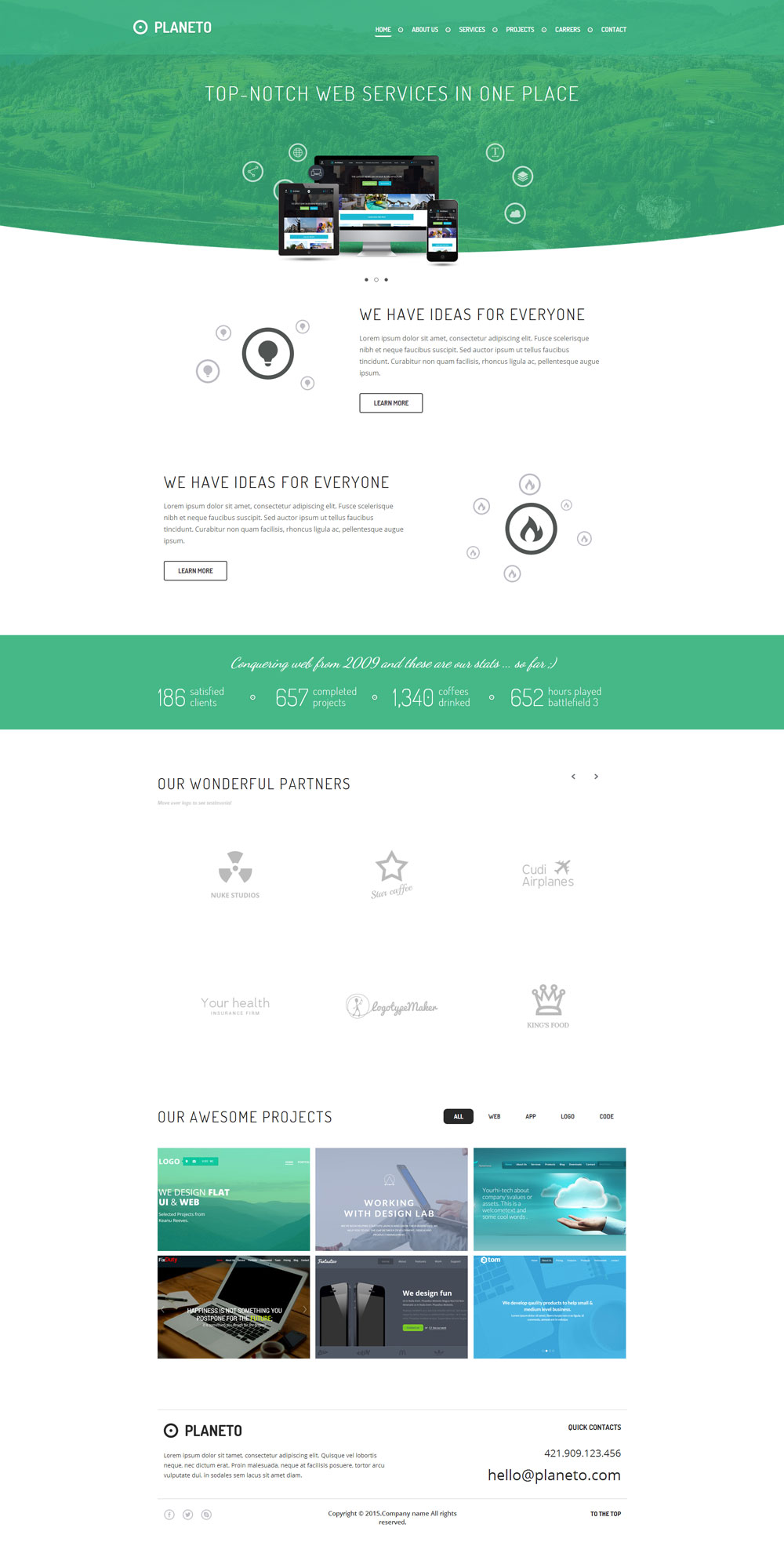 html5响应式绿色生态节能环保设计公司企业网站模版