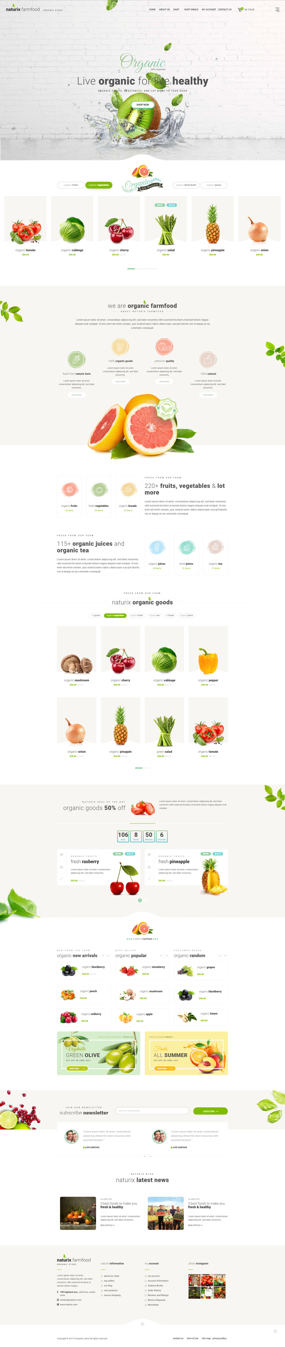 绿色清新响应式绿色农产品网站模板