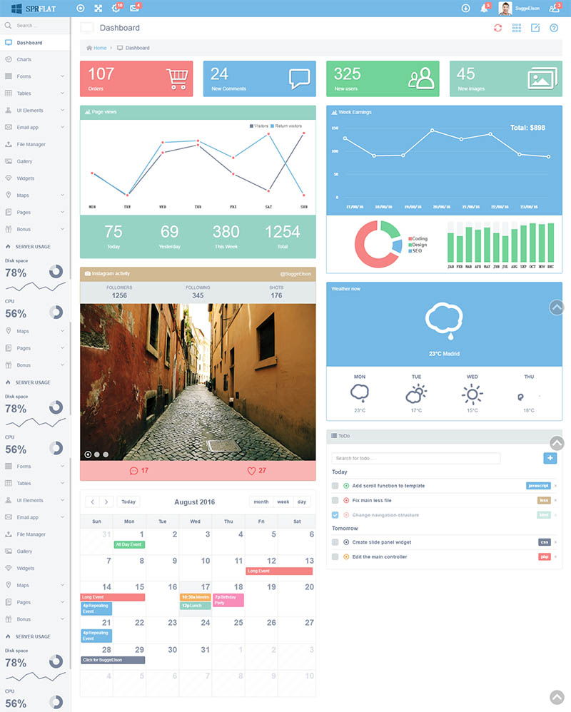 国外网站后台模板