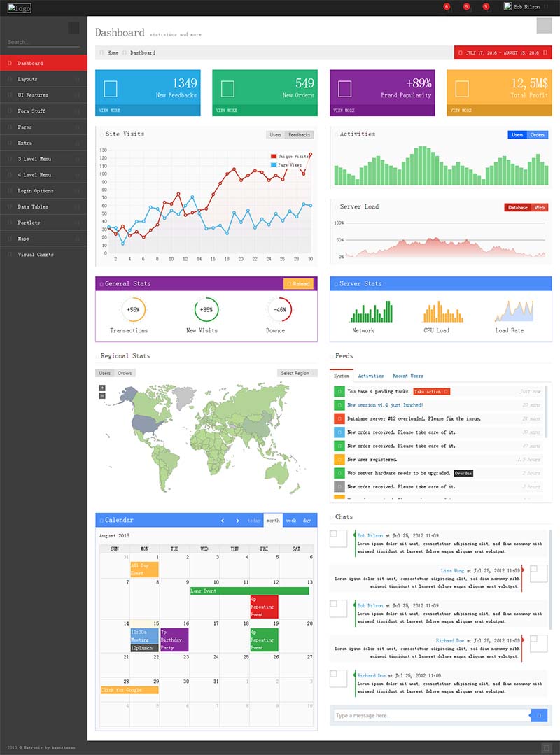 metronic-bootstrap网站后台模板