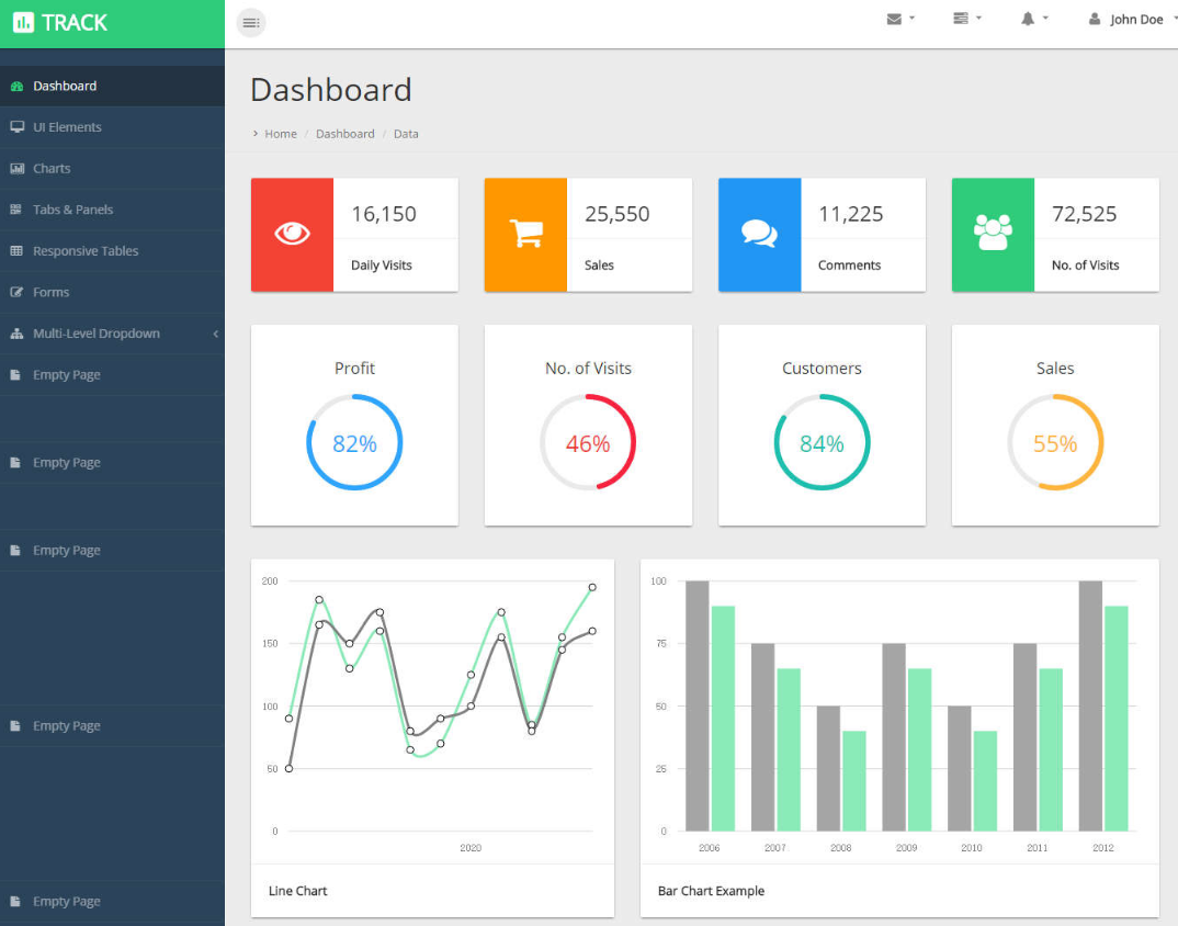 TRACK响应式后台管理模板