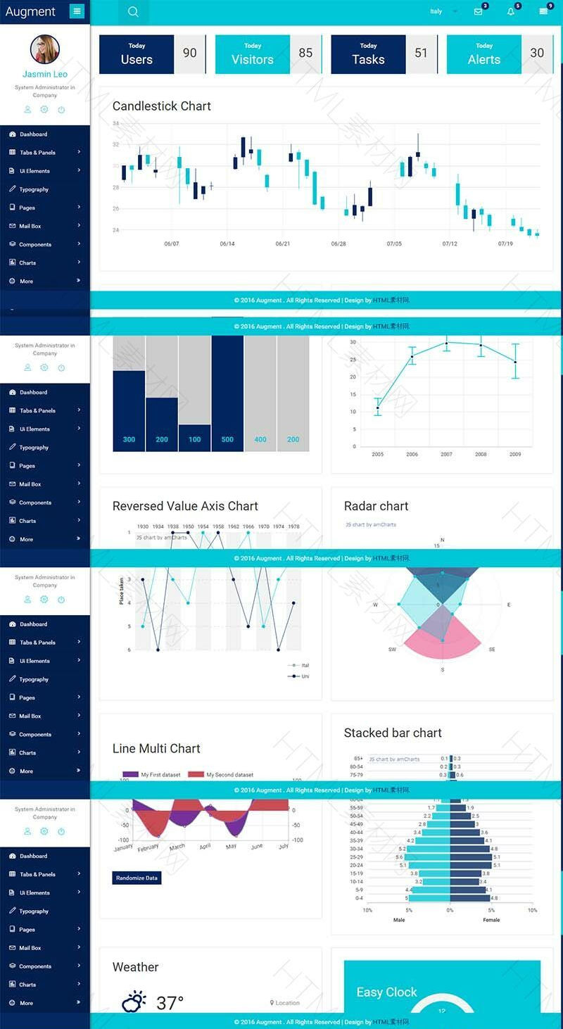 web模板后台管理模板