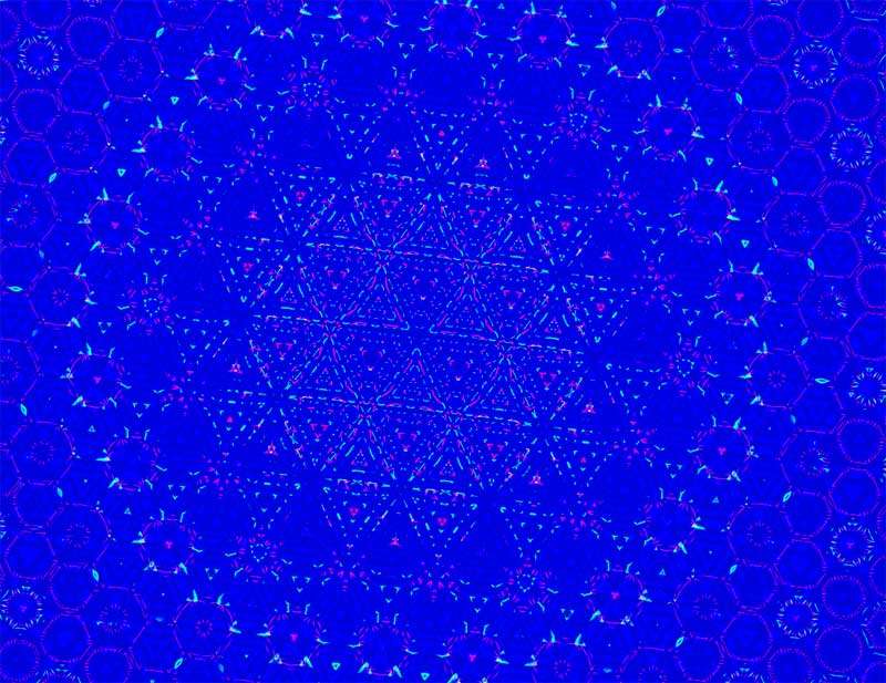 蓝色酷炫的万花筒ui动画特效