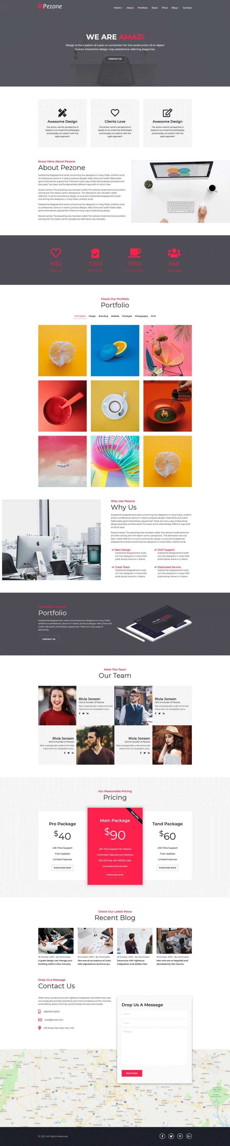 精美的个人作品展示主页html模板