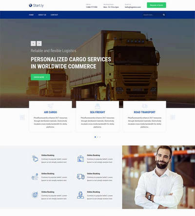 大气国际货运物流公司网站html静态模板 大气国际货运物流公司网站html静态模板