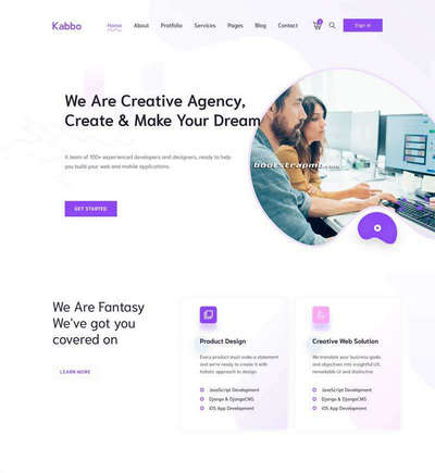 科技感创意设计公司网站Bootstrap模板