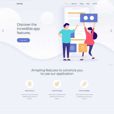 科技感软件宣传推广公司静态html模板