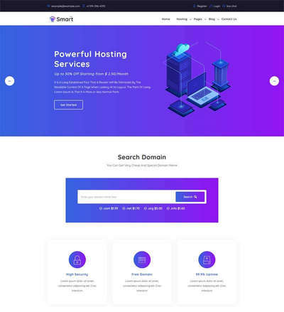 通用主机服务器IT服务公司html网站模板 通用主机服务器IT服务公司html网站模板