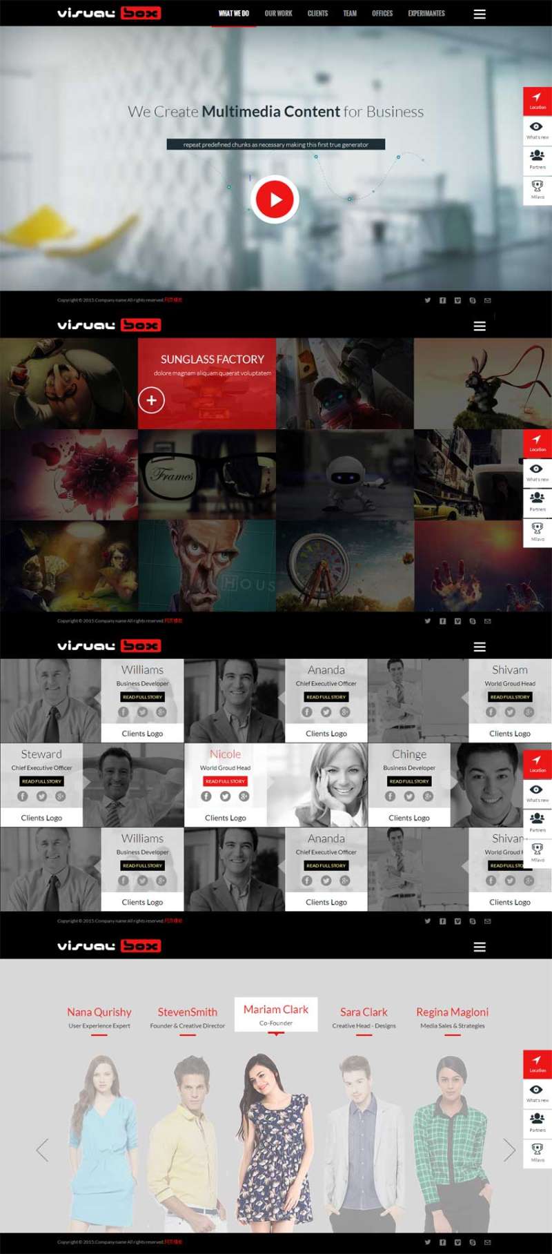 响应式设计师服务公司html静态网站模板