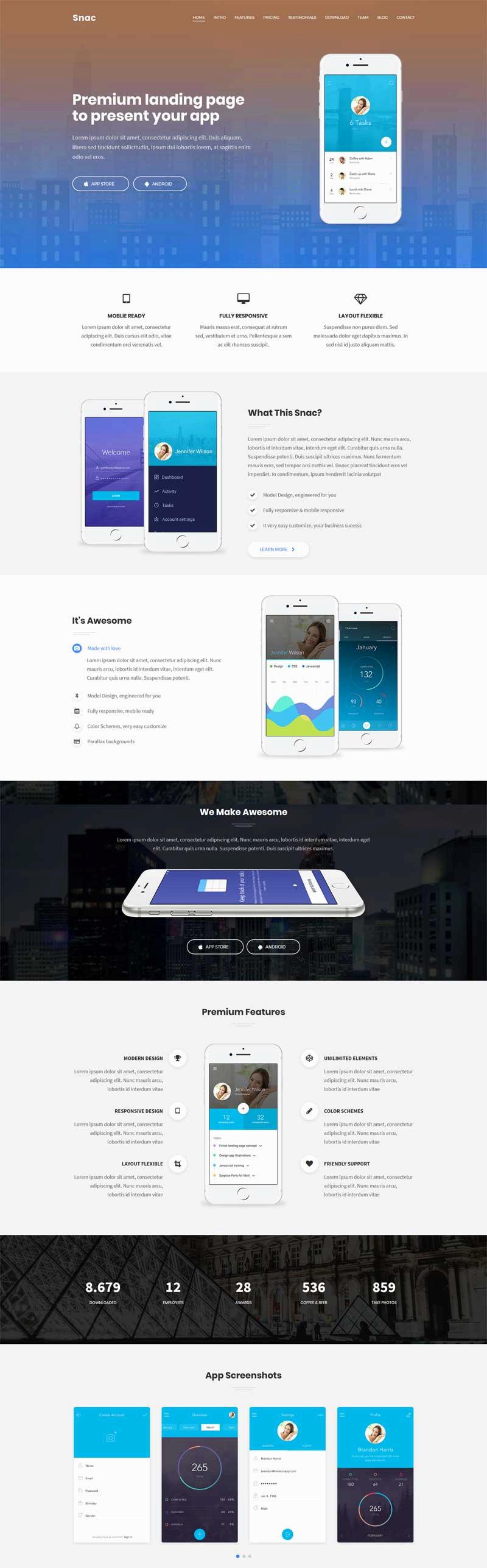 大气app软件介绍官网html5动画模板