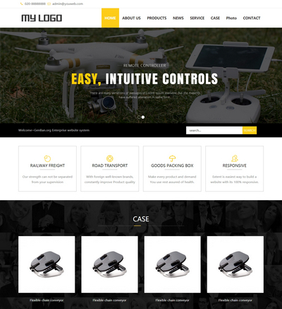 响应式英文外贸五金电器pboot网站模板