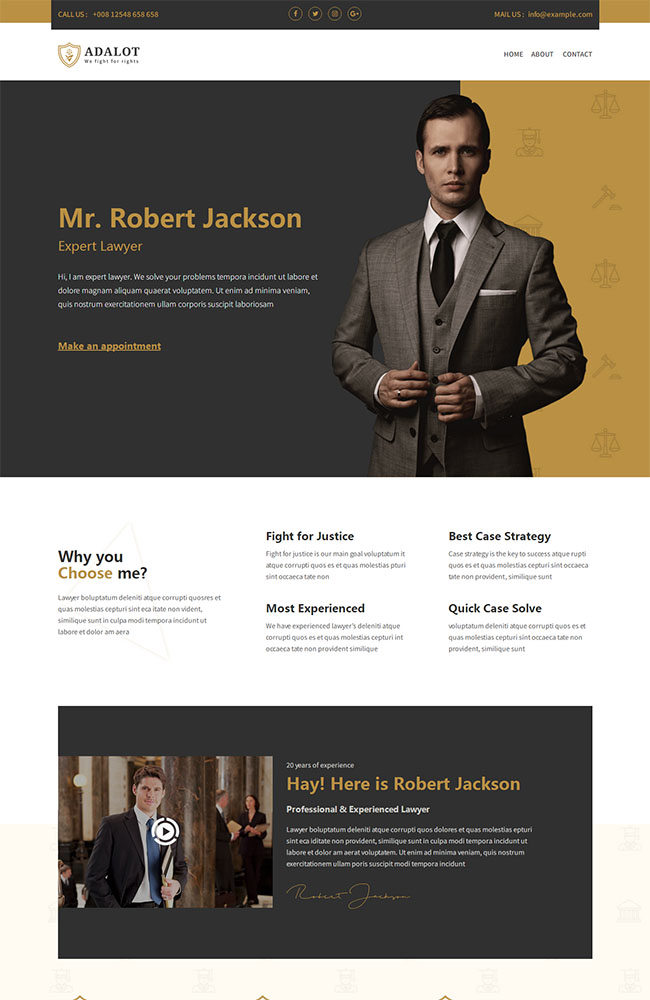 专业服装西装定制公司网页模板