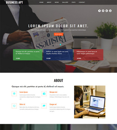 宽屏大气商务沟通谈判服务公司html专题模板