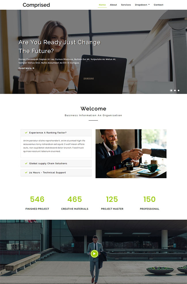 企业官网html5整站模板
