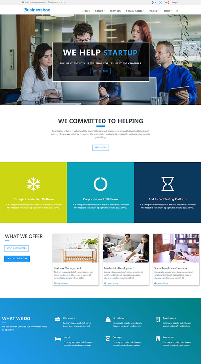 html5商务展会专业服务企业网页模板
