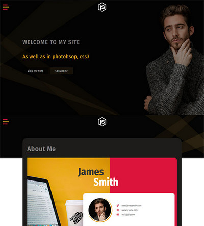 ui设计IT网络工程师个人html静态展示网站模板