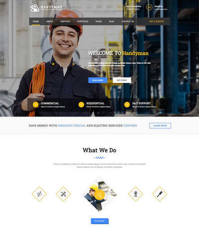 宽屏电力网络工程服务公司html网页模板 宽屏电力网络工程服务公司html网页模板