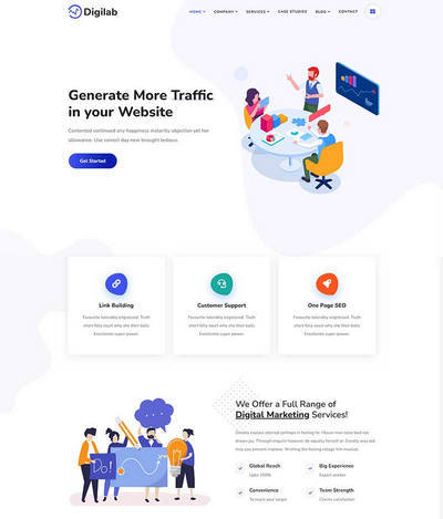 5套SEO搜索引擎优化软件开发公司静态html网站模板