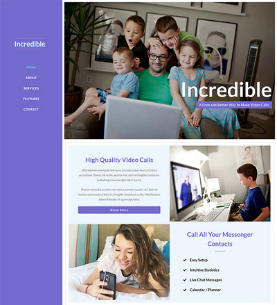 4款大气扁平企业通用html静态网站模板