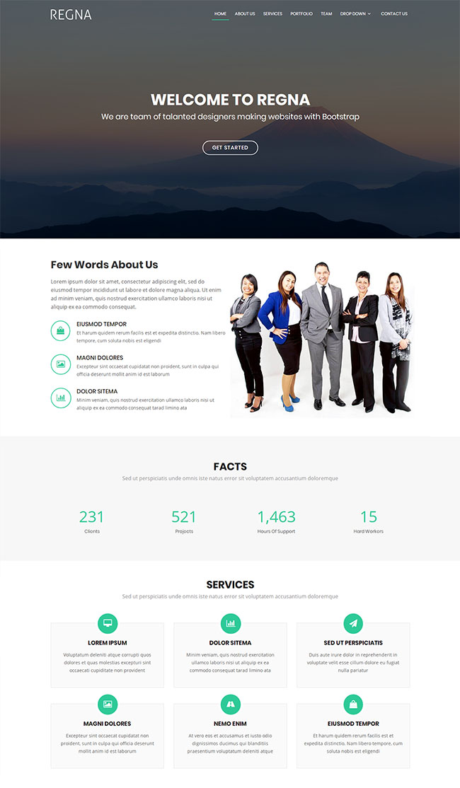 大气企业通用html静态单页网站模板