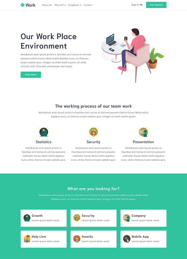 简洁扁平化专业设计服务公司html静态模板