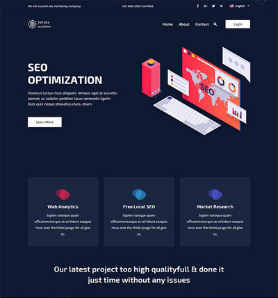 响应式seo优化服务企业网站模板
