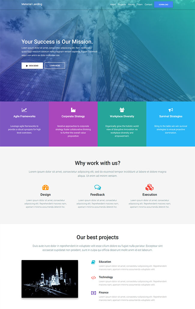 动态大气集团公司html5网页模板