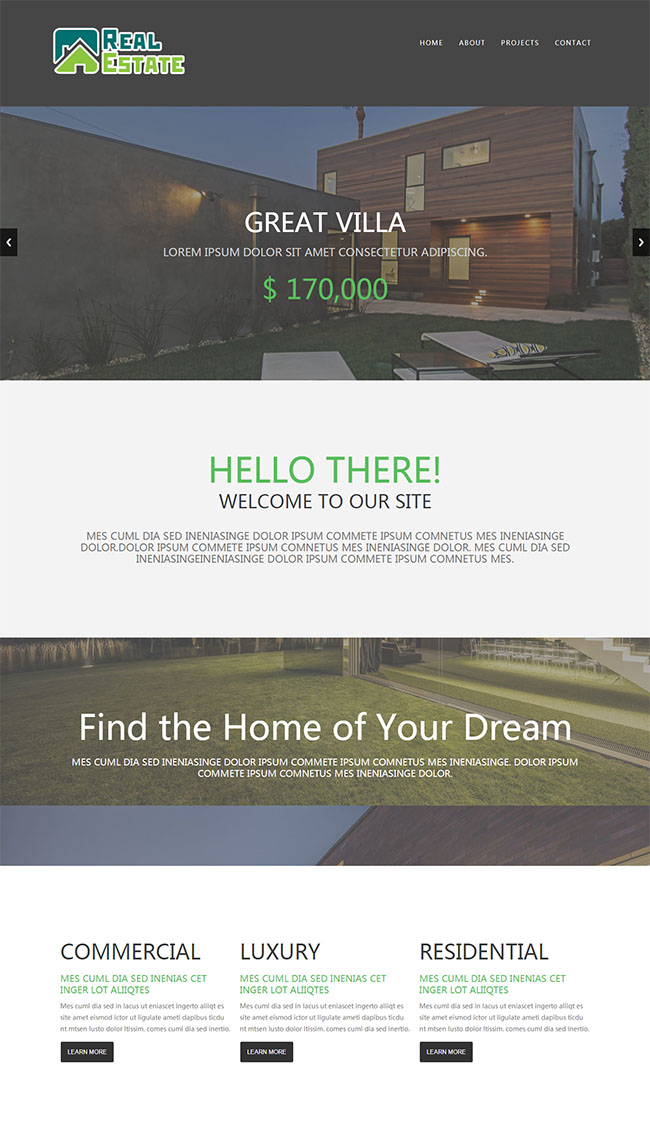 别墅设计建筑装饰公司html网页模板