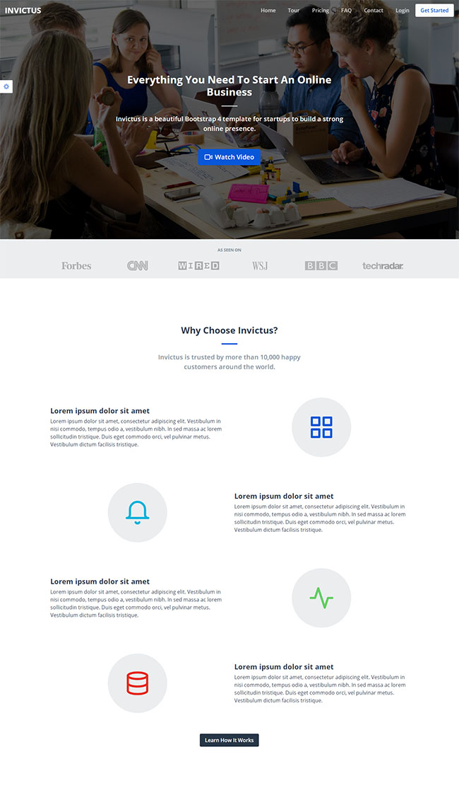 宽屏行业软件开发服务公司html单页模板