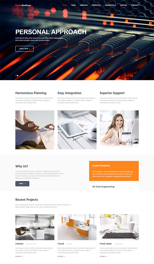 创意生活用品展示官方html单页模板