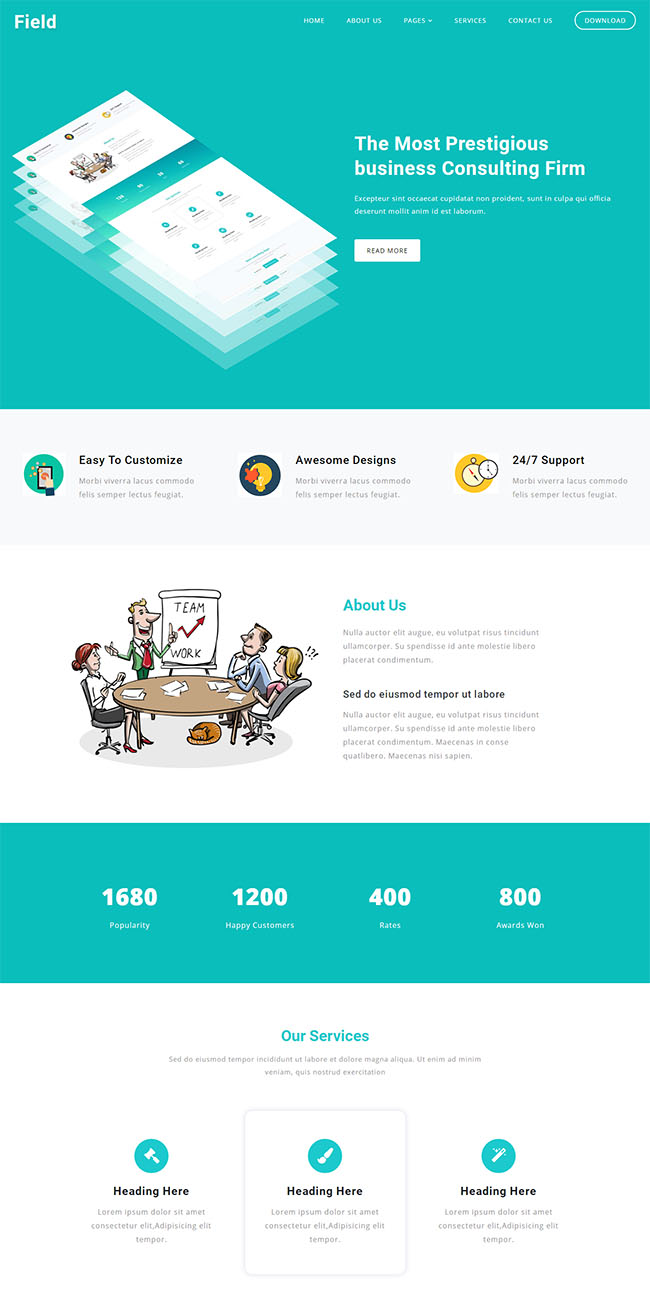 商业咨询服务公司html网页模板