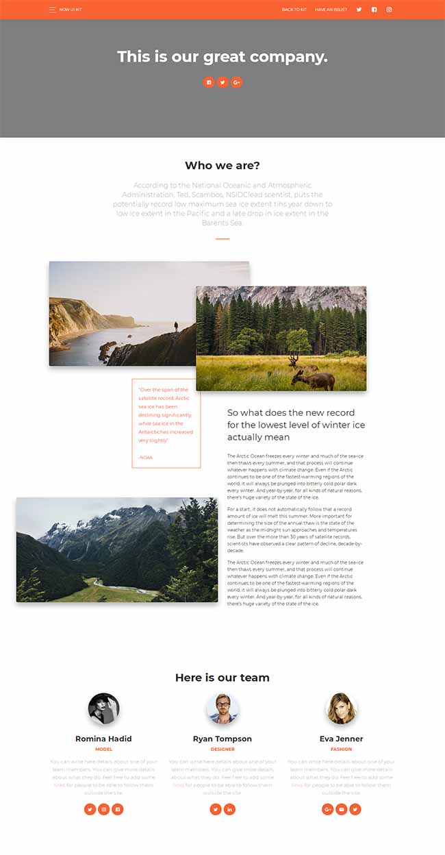 简洁企业通用展示官方网页模板