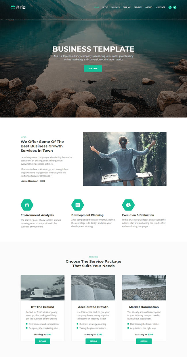 商业营销推广公司html静态网站模板