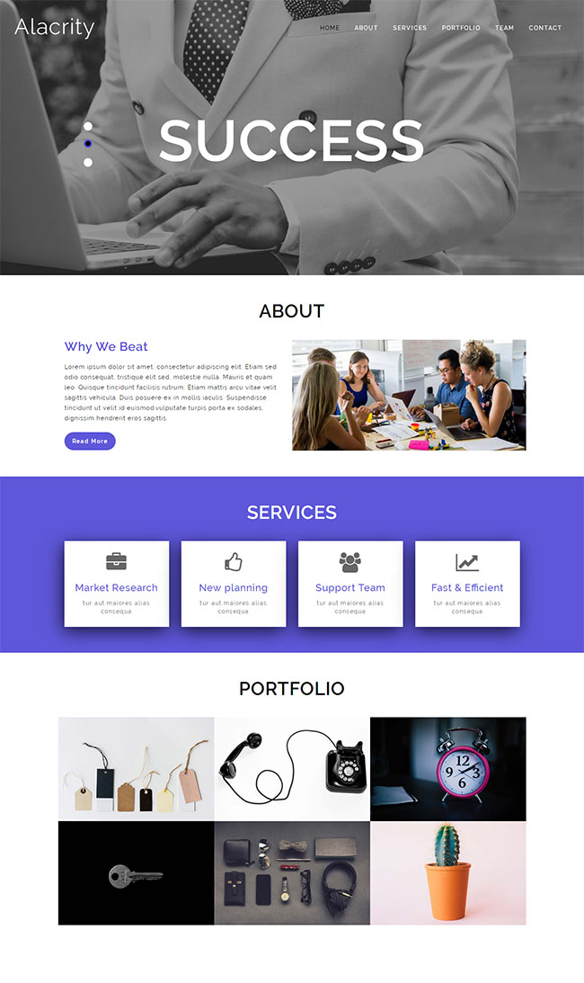 市场调研大数据分析公司html单页模板
