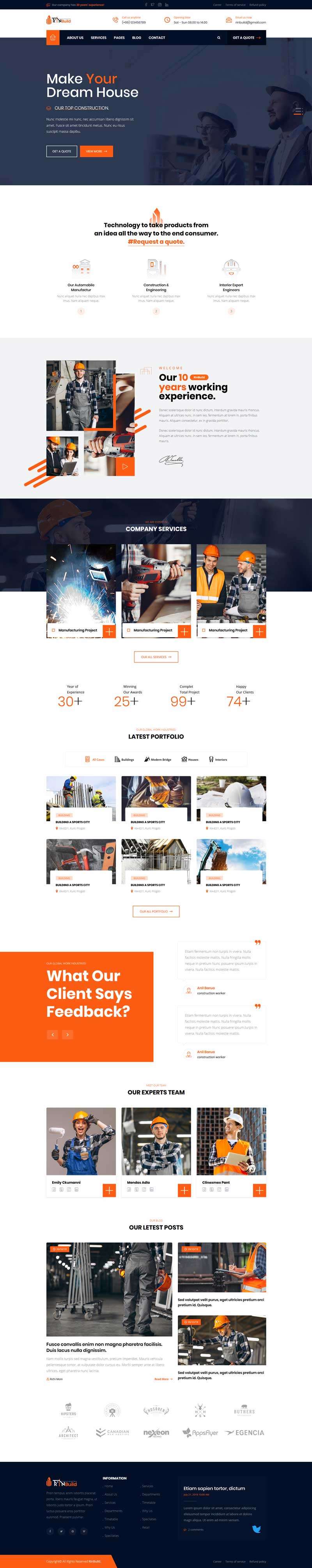 开发商建筑集团公司html5网页模板