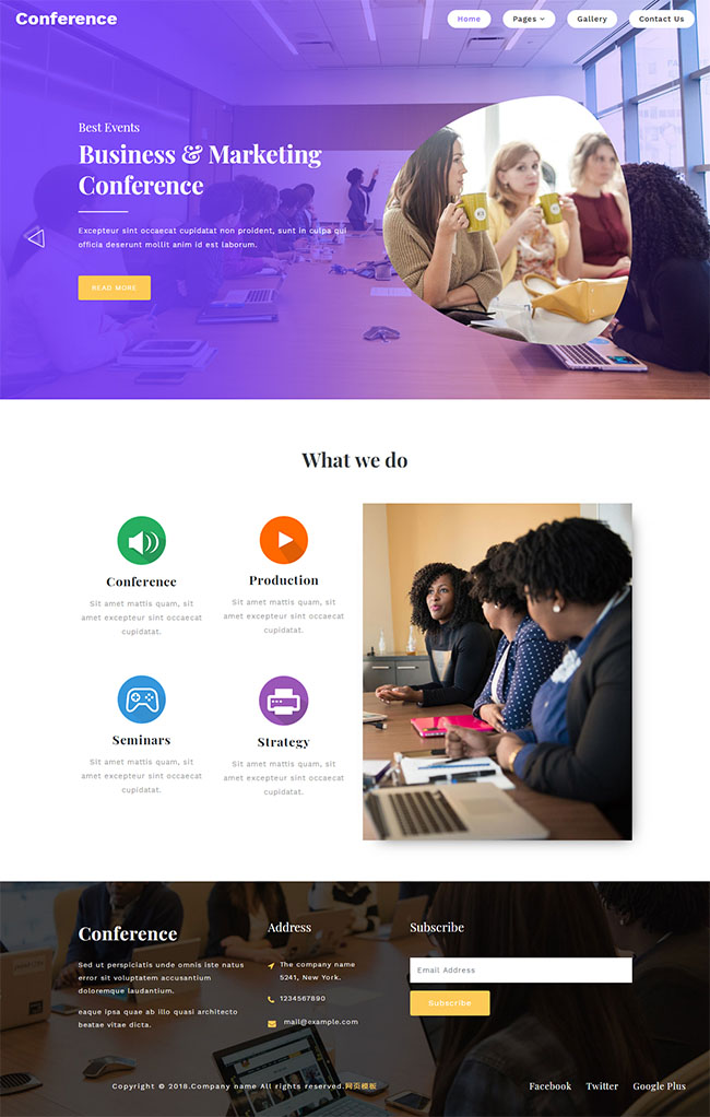 专业企业培训服务公司html网页模板