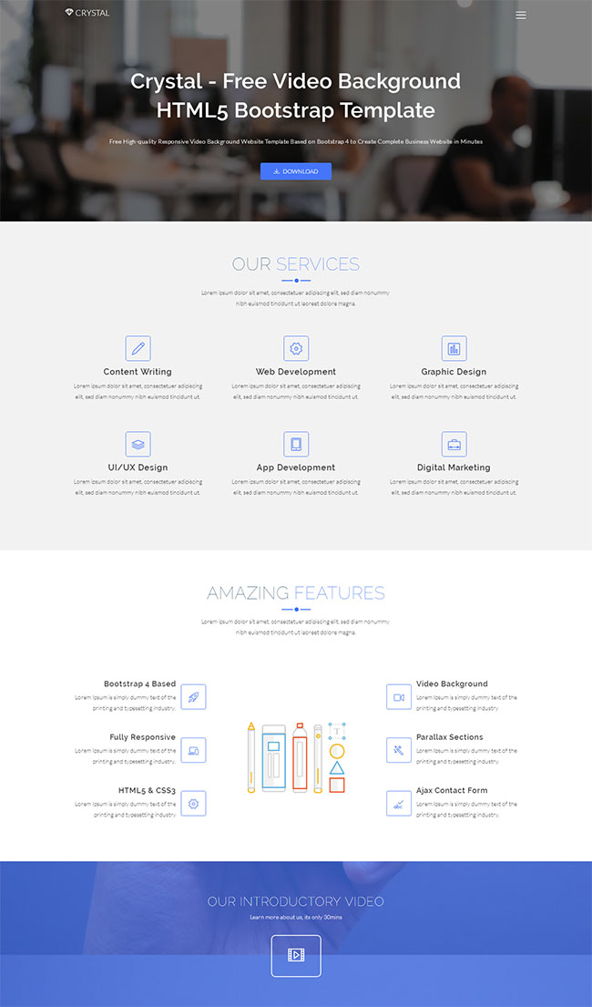 软件网站开发服务公司单页html模板