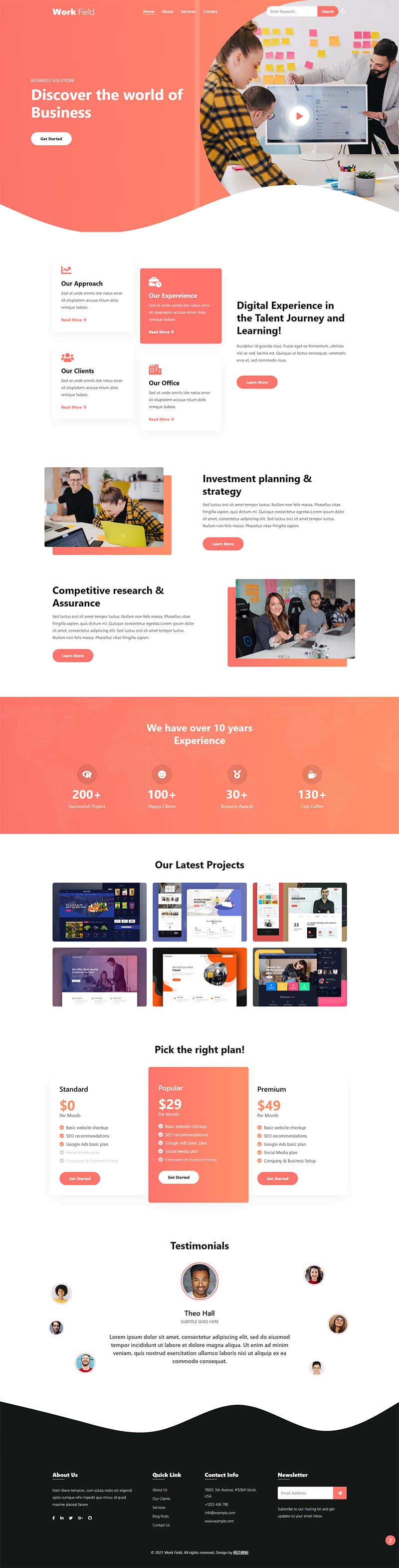 响应式商务营销方案策划静态html网页模板