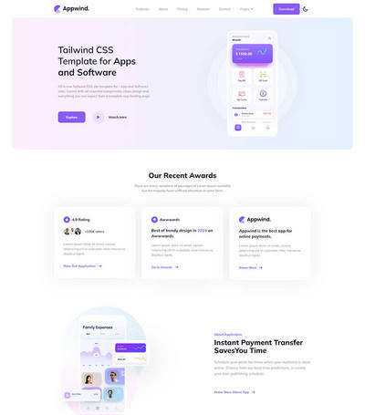 APP软件开发推广单页html5静态模板